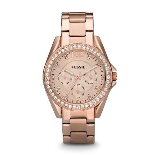 BLACK FRIDAY - FOSSIL DECKER ROSE GOLD CRYSTAL BEZEL LADIES WATCH (ES3352) **VALUE: R4200.00**