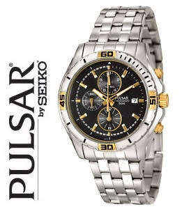 PULSAR STAINLESS STEEL CHRONOGRAPH MENS WATCH - 43mm (PF8398)