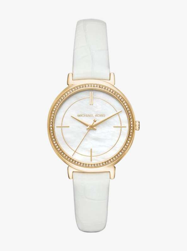 BLACK FRIDAY MADNESS!  MICHAEL KORS CINTHIA MK2662 MOTHER OF PEARL DIAL WATCH