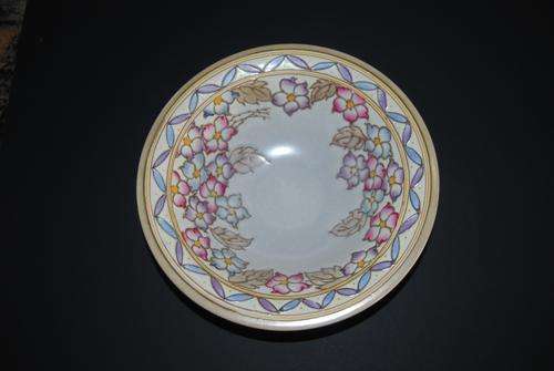 Charlotte Rhead Signed Bowl - 20cm x 6cm - Bursley Ware TL4 - Hydrangea - Excellent Condition