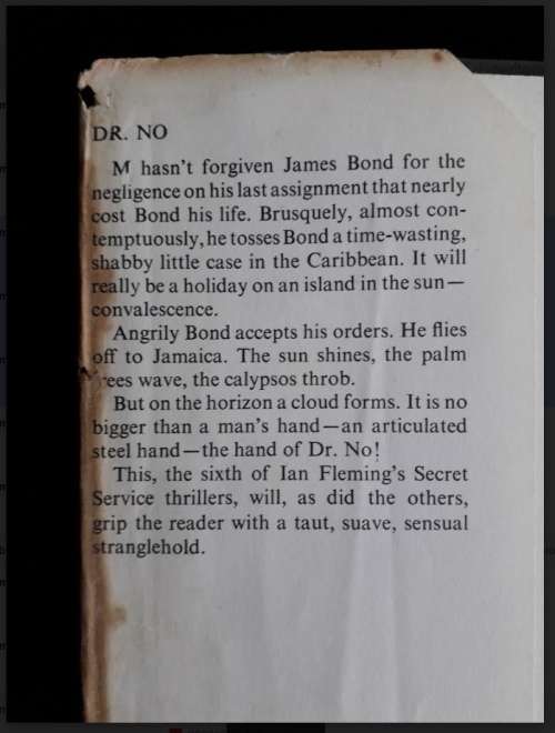 Ian Fleming, Dr No. First Edition (with embossed girl on cover), 1958. Jonathan Cape.