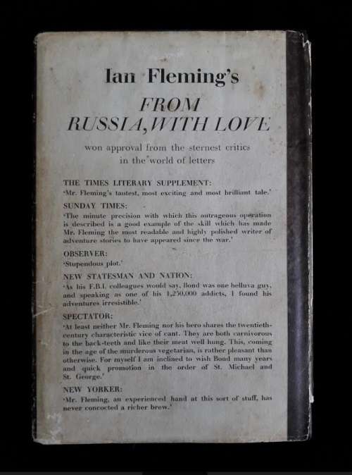 Ian Fleming, Dr No. First Edition (with embossed girl on cover), 1958. Jonathan Cape.