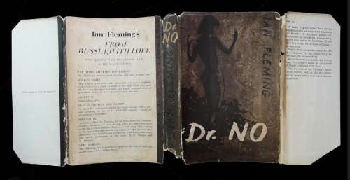 Ian Fleming, Dr No. First Edition (with embossed girl on cover), 1958. Jonathan Cape.