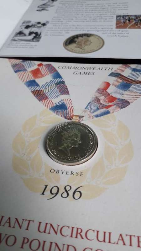 Royal Mint: 1986 Commonwealth Games Brilliant Uncirculated 2 Pound Coin