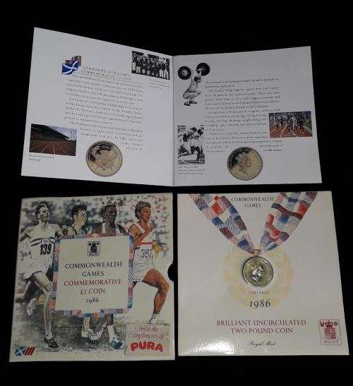 Royal Mint: 1986 Commonwealth Games Brilliant Uncirculated 2 Pound Coin