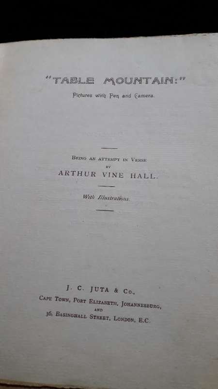 AFRICANA Table Mountain - Pictures with pen and camera. Arthur Vine Hall. Victorian era.