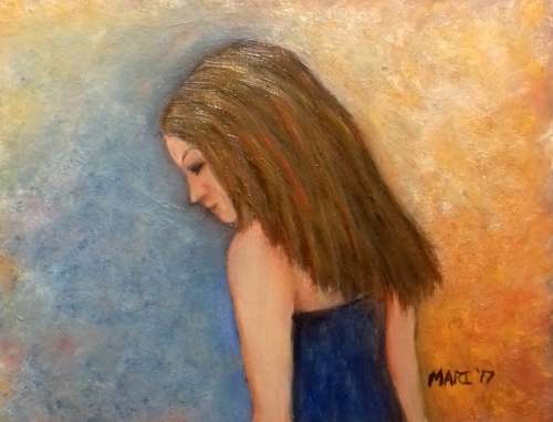 Original Oil "It takes time to heal" by Mari Mackie