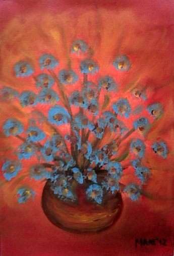 Mari Mackie Original - Flowers in Pot 2 - 280 X 400mm