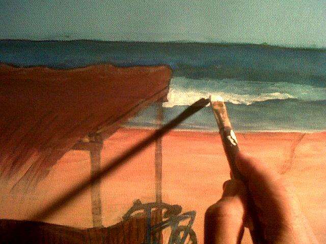 Creative Relaxation CD - Learn how to paint - Bicycle on the Beach