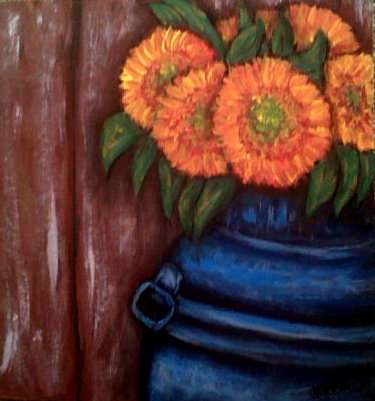 Original Mari Mackie -  Pretty in Blue 2 - 280 X 300mm