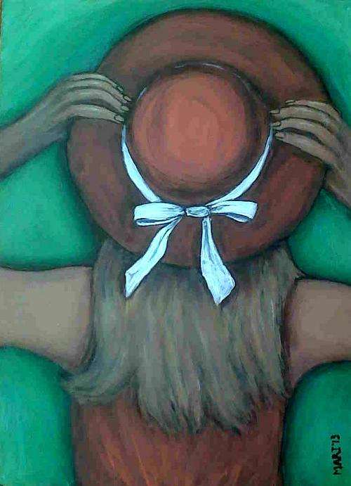 Melini - Green background - Original Mari Mackie - 310 X 420mm