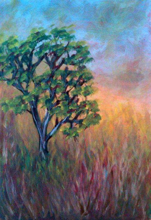 New - Bushveld Sunset 1 - Original Mari Mackie - 290X420mm