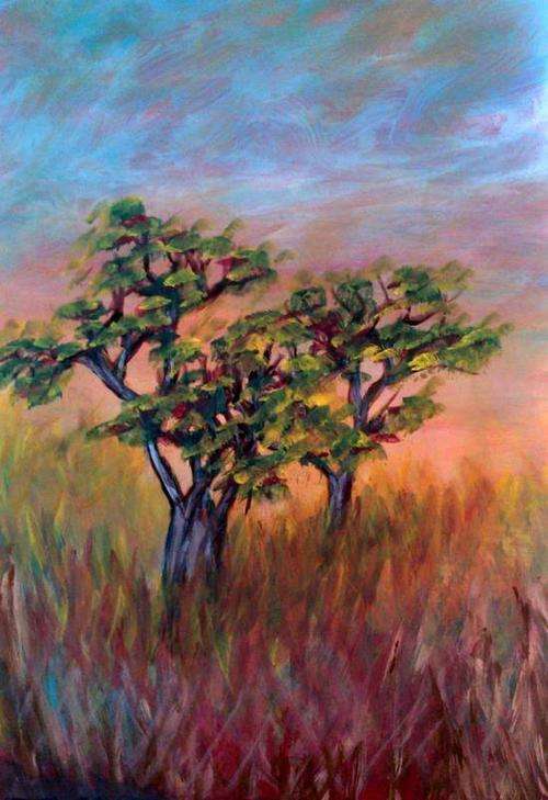 New - Bushveld Sunset 2 - Original Mari Mackie - 290X420mm