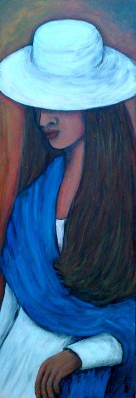 From my 50 shades of Blue series, "Blue Scarf 6" - Original Mari Mackie