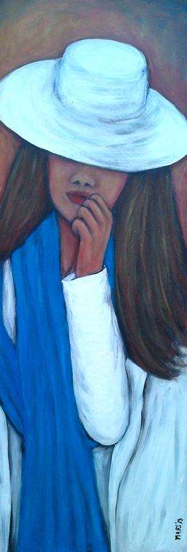 From my 50 shades of Blue series, "Blue Scarf 7" - Original Mari Mackie