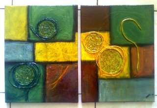 RELISTING: Abstract 3, Streched canvas, each 300mm X 400mm, R800.00