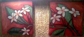 Frangipani's - SA Artist Mari Mackie Original - 240mmX250mm X 2