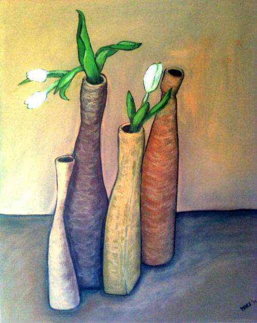 HANDMADE TERRACOTTA VASES - Original by Mari Mackie 440mm X 380mm
