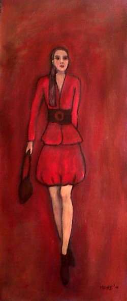 COLOURFUL - Lily on the Ramp - Original Mari Mackie - 190 X 450mm