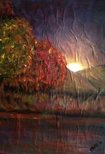 GO GREEN! Original Mari Mackie - Peeking Sun - 290 X 410mm