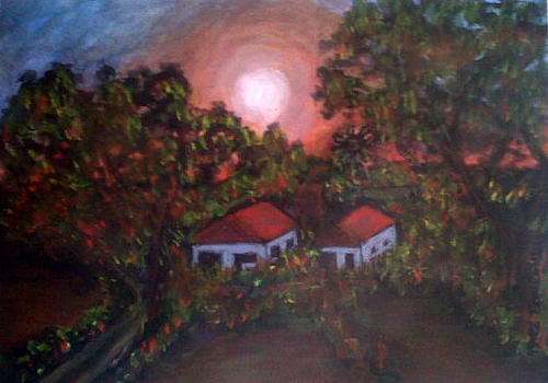 LOOKING FOR THE PERFECT GIFT? Original Mari Mackie Watercolours -  Farm Sunset