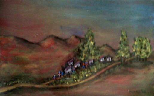 Miniatures - Original Mari Mackie - Karoo Sunset 2 - 70 X 270mm