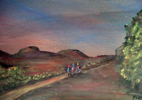 Miniatures - Original Mari Mackie - Karoo Sunset 1 - 70 X 270mm