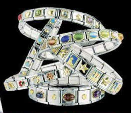 Fits All 9mm Bracelets inc.Nomination-30 MIXED LASER CHARMS & 15 MIXED LASER OCCUPATIONS (45 Total)