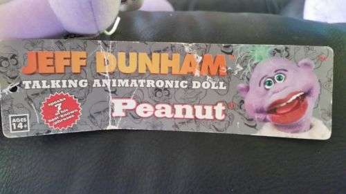 THE ORIGINAL JEFF DUNHAM TALKING ANIMATRONIC PEANUT DOLL WITH 7 PHRASES