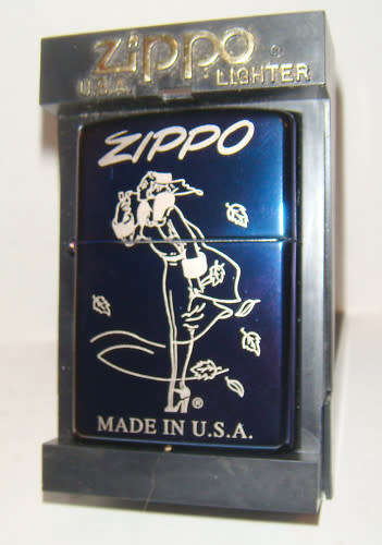 "SALE" ZIPPO - THE 1935 VARGA WINDY GIRL IN "ULTRA RARE" ION BLUE - Limited Edition