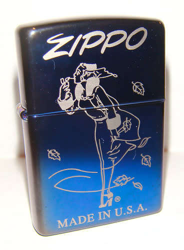 "SALE" ZIPPO - THE 1935 VARGA WINDY GIRL IN "ULTRA RARE" ION BLUE - Limited Edition