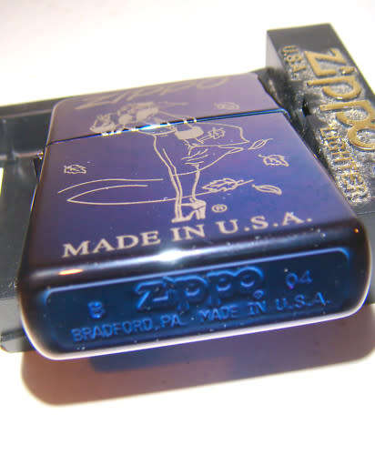 "SALE" ZIPPO - THE 1935 VARGA WINDY GIRL IN "ULTRA RARE" ION BLUE - Limited Edition