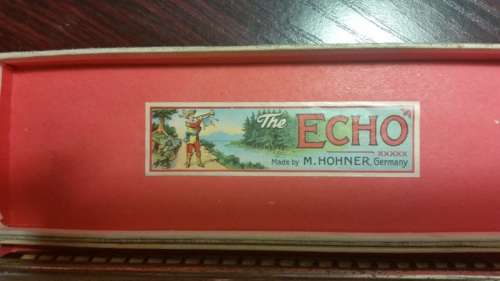 UNIQUE & RARE offers a Vintage German Hohner Echo Harmonica Bell Metal Reeds - 57/120 Keys C&G