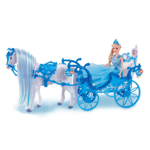 NEW & IN STOCK - BIG 50cm Princess & carriage. Horse can walk, lights and music. ULTIMATE GIFT!