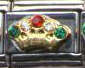 Italian Charms 9mm - Fits Nomination - ENAMEL - CROWN WITH ZIRCONIA