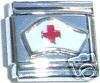 Italian Charms 9mm - Fits Nomination - Enamel - NURSES HAT