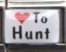 Italian Charms 9mm - Fits Nomination - Enamel - LOVE TO HUNT