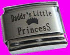 Italian Charms 9mm - Fits Nomination - Laser - DADDYS LITTLE PRINCESS