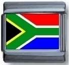 Italian Charms 9mm - Fits Nomination - Enamel - SOUTH AFRICAN FLAG