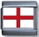 Italian Charms 9mm - Fits Nomination - Enamel - ENGLAND ST GEORGES FLAG