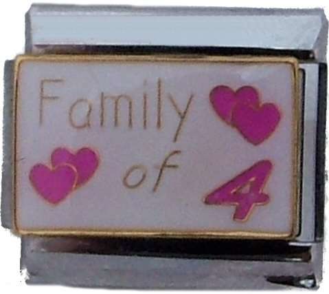 Italian Charms 9mm- Fits Nomination - Enamel - FAMILY OF 4
