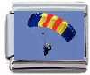 Italian Charms 9mm- Fits Nomination - Enamel - PARACHUTE - SKYDIVING