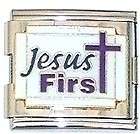 Italian Charms 9mm- Fits Nomination - ENAMEL - JESUS FIRST