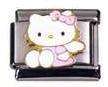 Italian Charms 9mm - Fits Nomination - Enamel - KITTY WITH WINGS