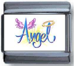 Italian Charms 9mm - Fits Nomination - Photo - ANGEL HALO AND WINGS