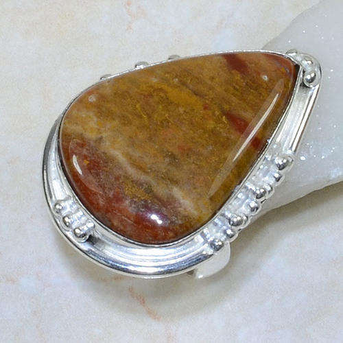"SPECIAL" MAGICAL MOOIKAITE NATURAL GEMSTONE 925 SILVER RING #7.25 - C9906 J11