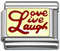 Italian Charms - Fits All 9mm Modular Bracelets - Words - LIVE, LOVE, LAUGH
