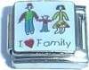 Italian Charms - Fits All 9mm Modular Bracelets - Family - I HEART FAMILY