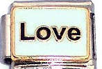 Italian Charms - Fits All 9mm Modular Bracelets - Words - LOVE