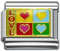 Italian Charms - Fits All 9mm Modular Bracelets - Love - LOVE WITH 4 HEARTS